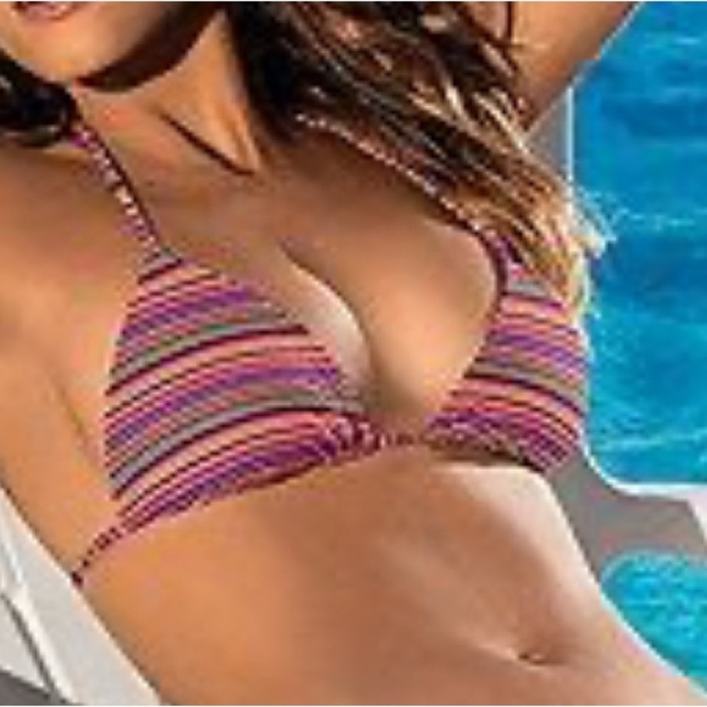 Colorful Paisley Bikini Top - Picture 5 of 5